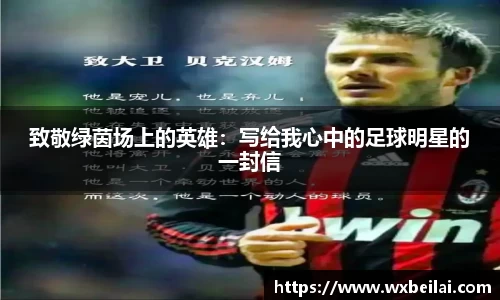 致敬绿茵场上的英雄：写给我心中的足球明星的一封信